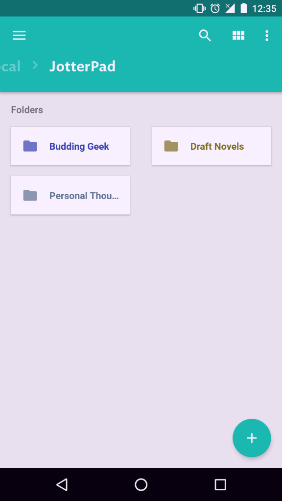 Jotterpad file management 2