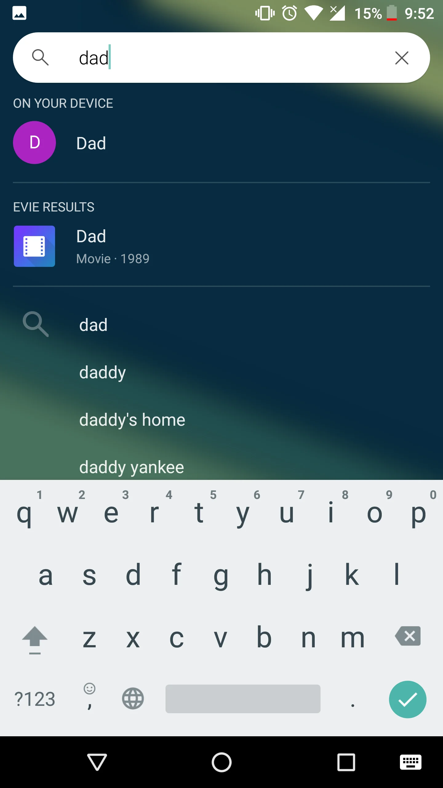 Evie Launcher quick search