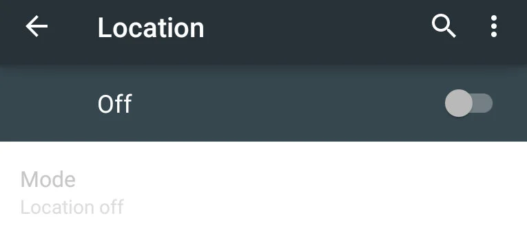 location off to save battery