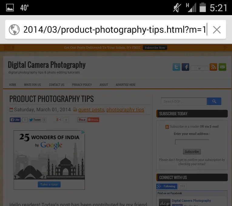 Blogger mobile URL