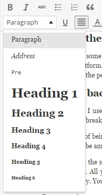 heading tags wordpress