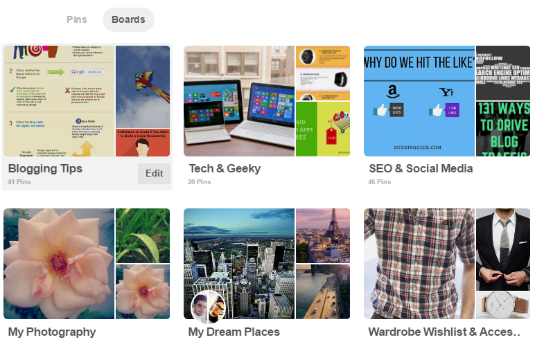 pinterest board