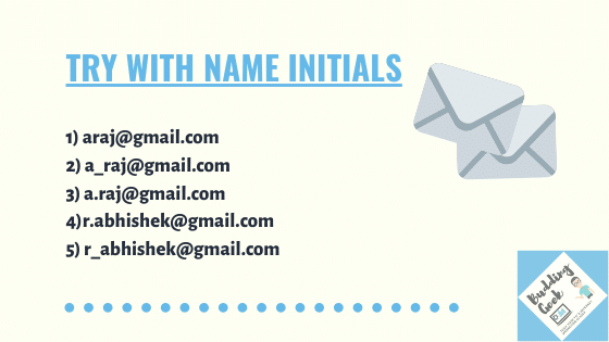 utilizando iniciais de nomes para bons nomes de endereços de correio electrónico