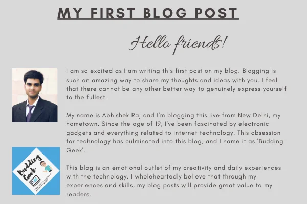 Introducing yourself on a blog