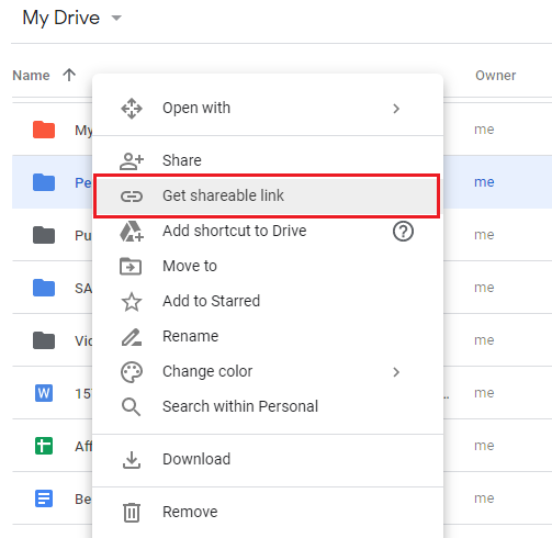 how to get a google drive link