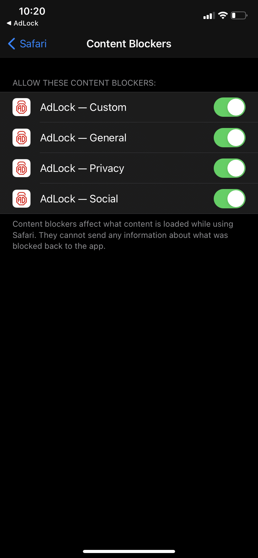 disable adguard iphone