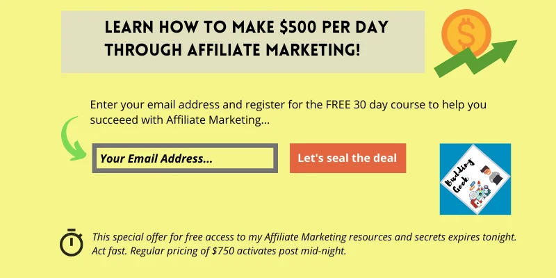 An example of a Squeeze Page