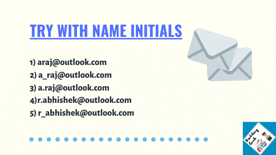 Name initials for email name addresses