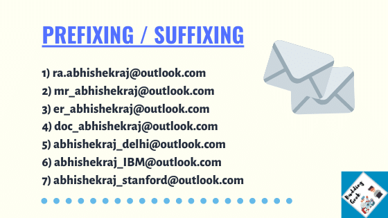 Using Prefix and Suffix in email addresses - Examples