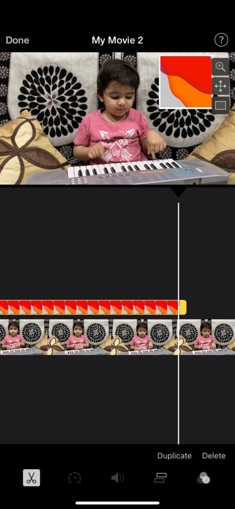 Scroll the watermark timeline right to cover acrtoss entire video length
