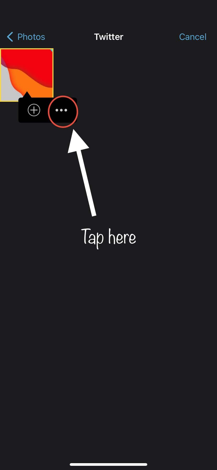 Click options menu in watermark photo to add as 'Picture-in-Picture'