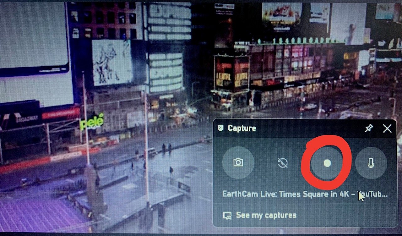 Windows built in capture tool for recording live stream on YouTube