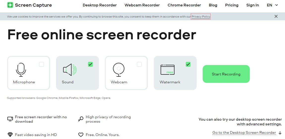 screencapture website
