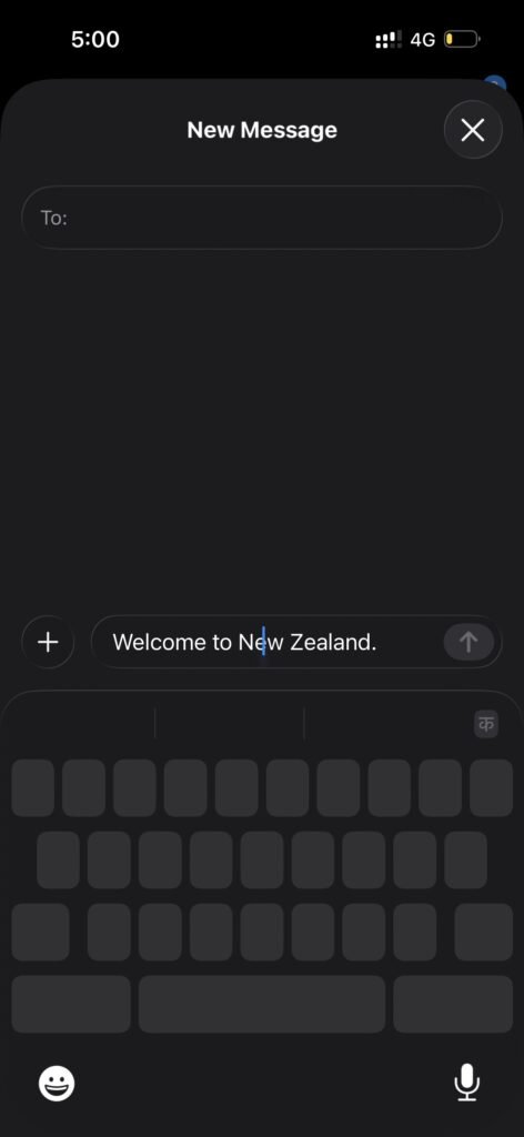 Long press the spacebar